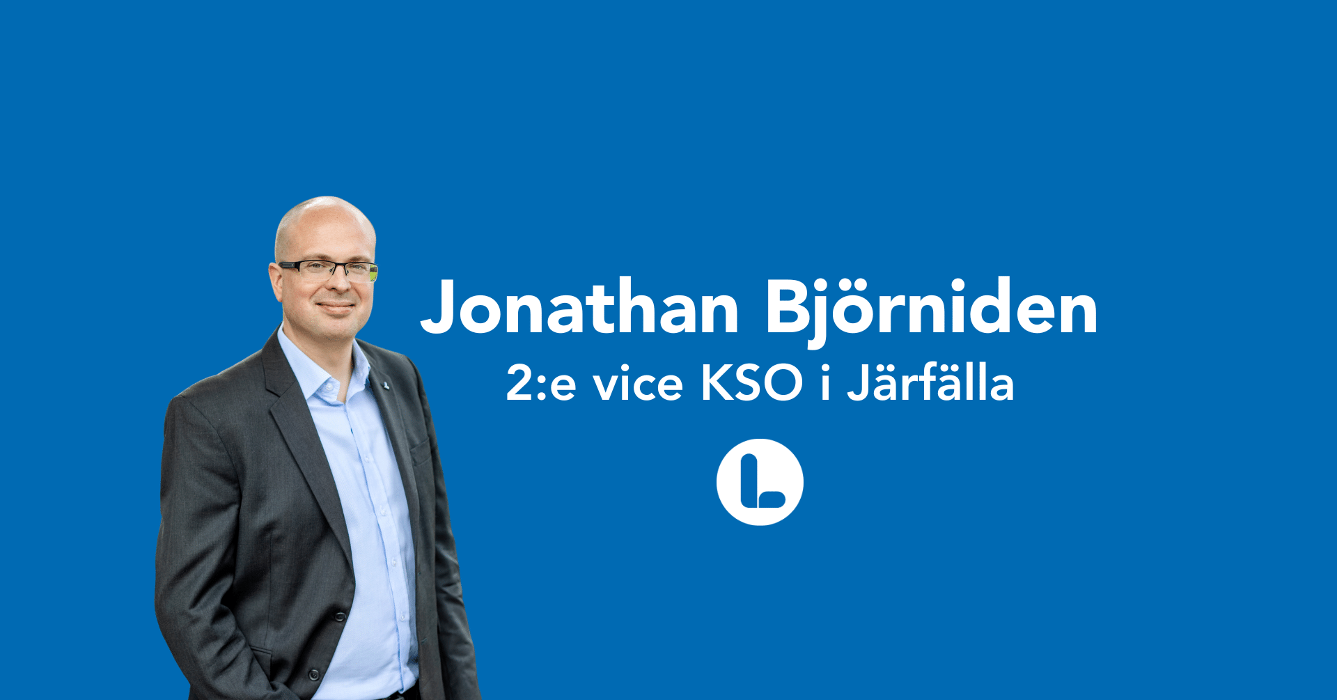 Banner med bild på Jonathan Björniden – 2:e vice ordförande i Järfälla kommunstyrelse